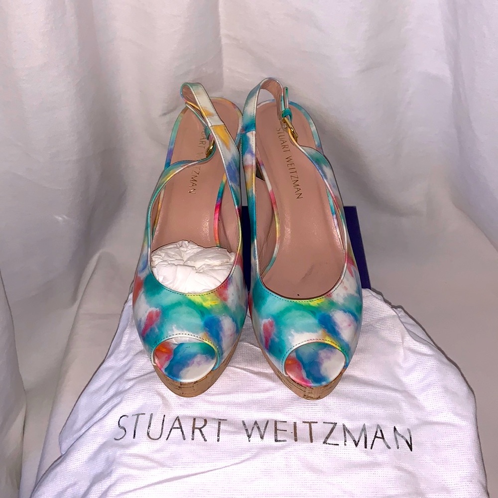 Like New Condition Multi Color, Wedge One Shoe Mu… - image 1
